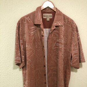 Jamaica Jaxx Silk shirt short sleeve button down Mens Size M